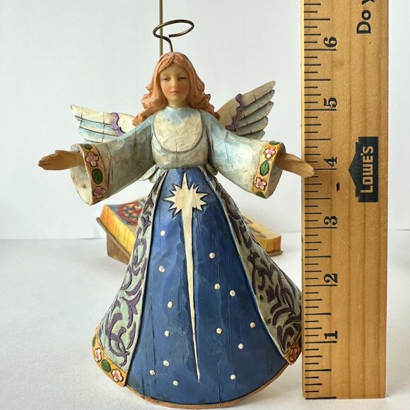 Jim Shore Heartwood Creek Angel Figurine On Book Stand 118943 - Picture 2 of 5